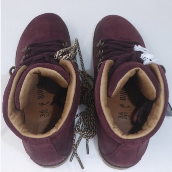 SALE Birkenstock Jackson Ochre Burgundy Red Leather Ankle Boots EU 36 US 5 NEW - Picture 5 of 15